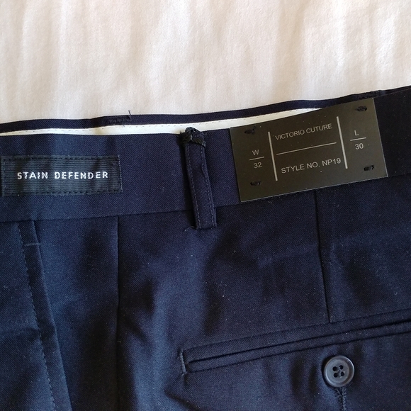 New Victori Future Navy Stain Defender Dress Pants - Picture 4 of 8